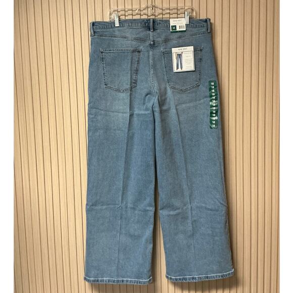 Nine West Wide Leg High Rise Jeans Light Wash Size 18 - Picture 2 of 9